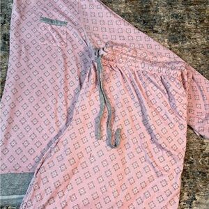 Cuddl Duds Pink and Gray Pajama Set